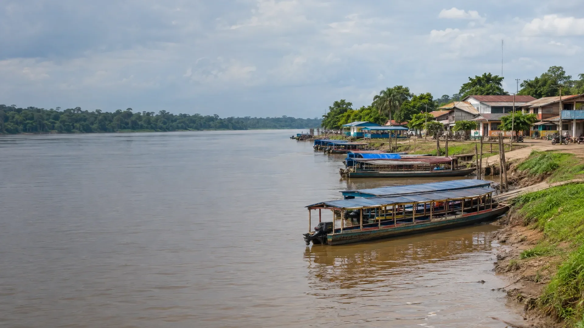 AI-gegenereerd sfeerbeeld, geïnspireerd op Puerto Maldonado
